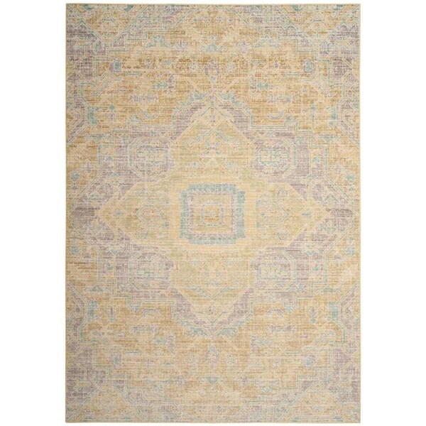 Safavieh 9 x 13 ft. Windsor Power Loomed Rug, Large Rectangle - Light Grey and Lime WDS329E-913 - main